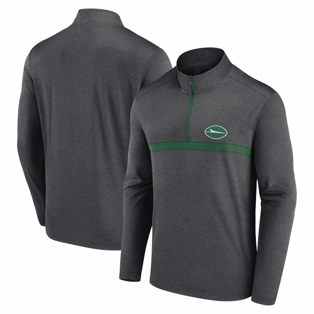New York Jets Head-to-Head Quarter-Zip Pullover Heather Charcoal