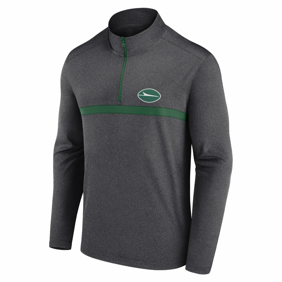 New York Jets Head-to-Head Quarter-Zip Pullover Heather Charcoal