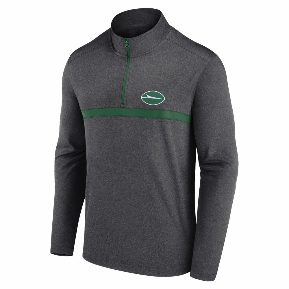 New York Jets Head-to-Head Quarter-Zip Pullover Heather Charcoal