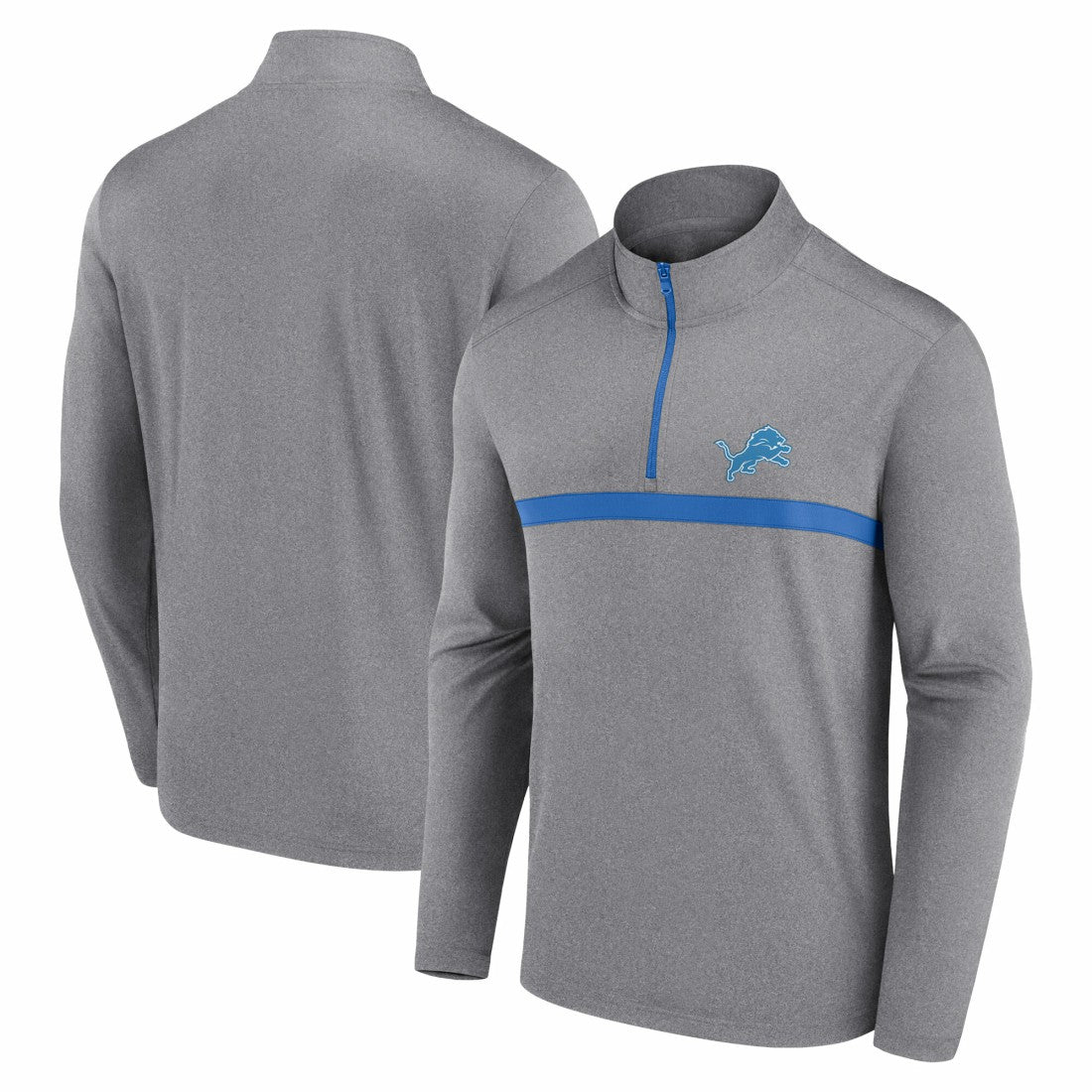 Detroit Lions Head-to-Head Quarter-Zip Pullover Gray
