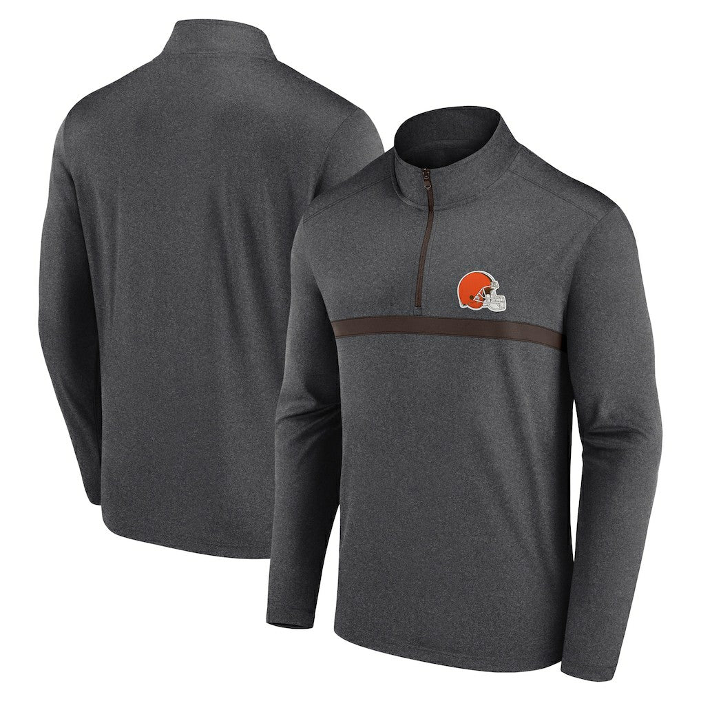 Cleveland Browns Head-to-Head Quarter-Zip Pullover Charcoal