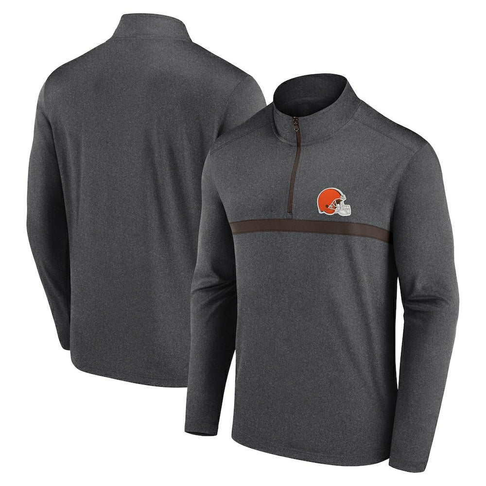 Cleveland Browns Head-to-Head Quarter-Zip Pullover Charcoal