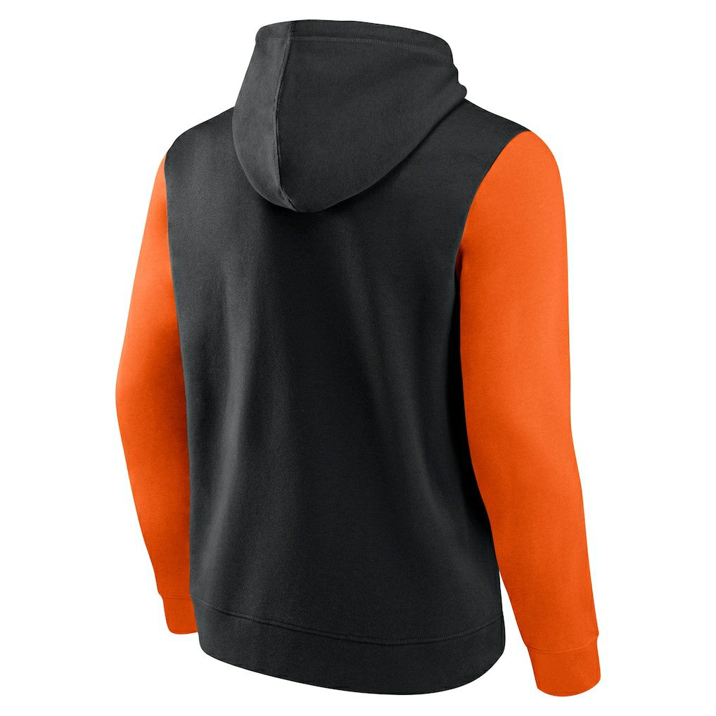 Cincinnati Bengals Outline Pullover Hoodie Black/Orange