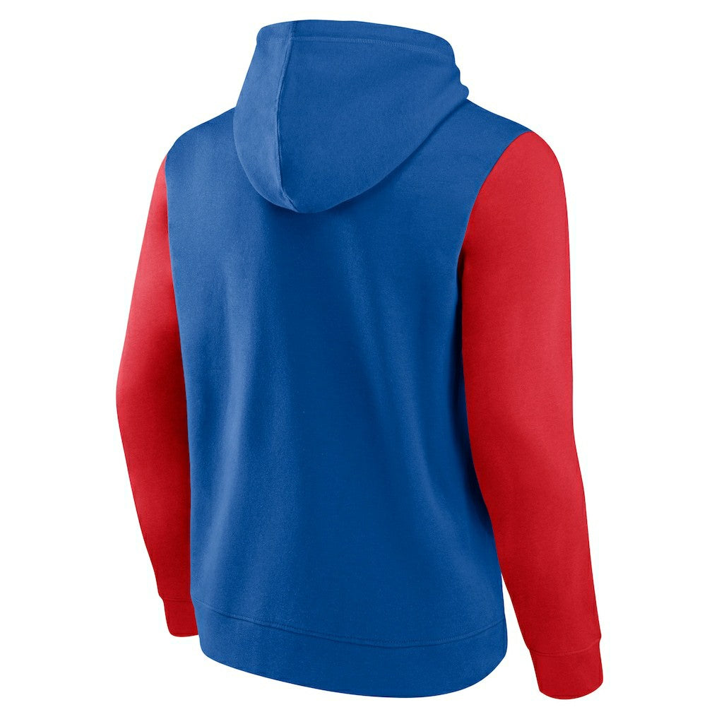 Buffalo Bills Outline Pullover Hoodie Royal/Red