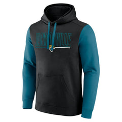 Jacksonville Jaguars Outline Pullover Hoodie Black/Teal