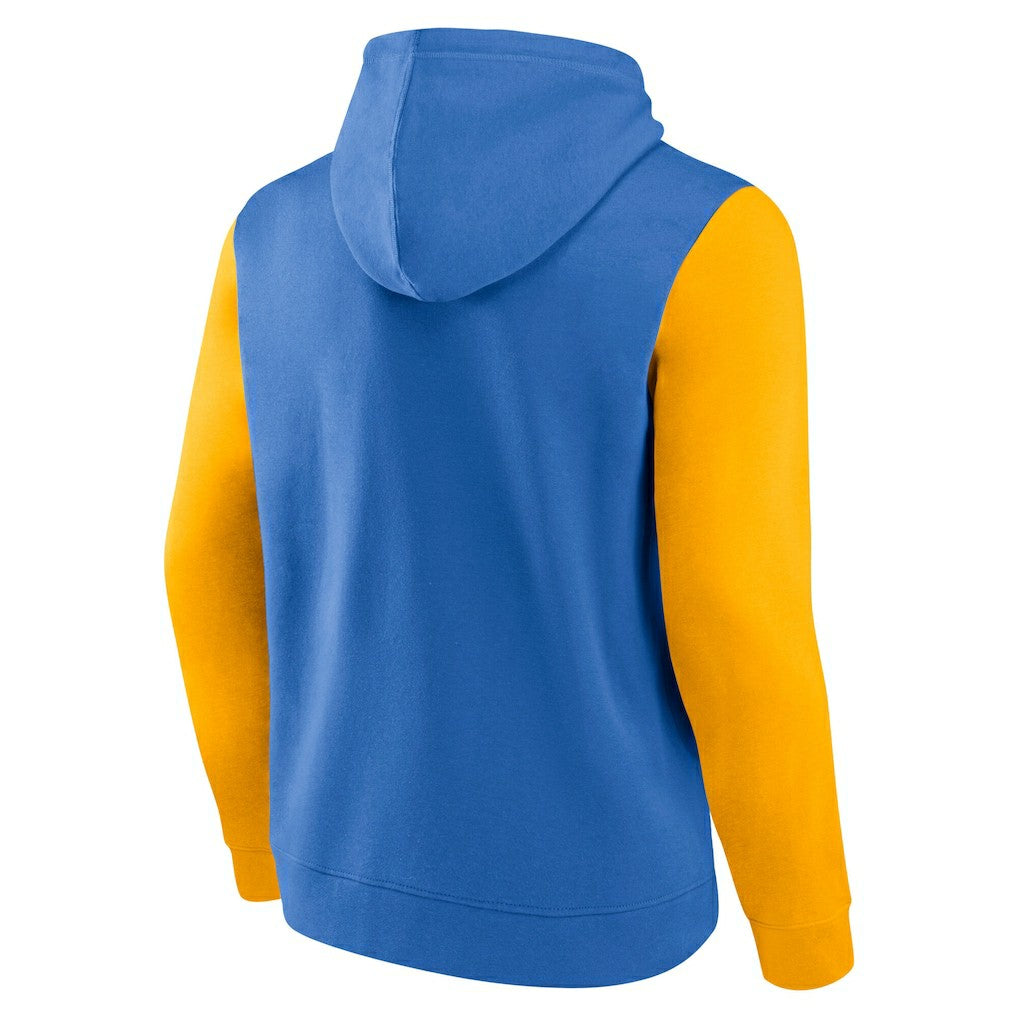 Los Angeles Chargers Outline Pullover Hoodie Powder Blue/Gold