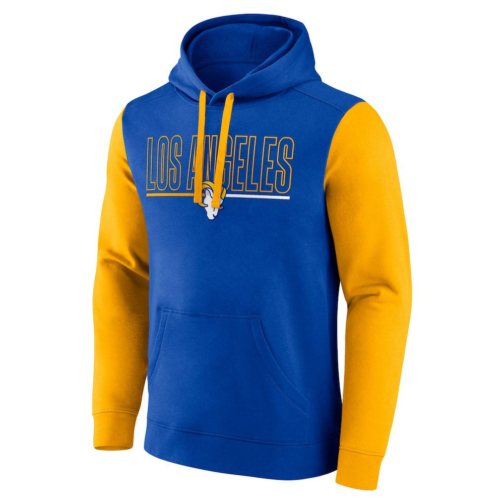 Los Angeles Rams Outline Pullover Hoodie Royal/Gold
