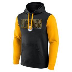 Pittsburgh Steelers Outline Pullover Hoodie Black/Gold