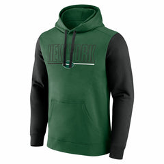 New York Jets Outline Pullover Hoodie Green/Black