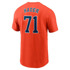Josh Hader Houston Astros Nike Fuse Name & Number T-Shirt - Orange T-shirts