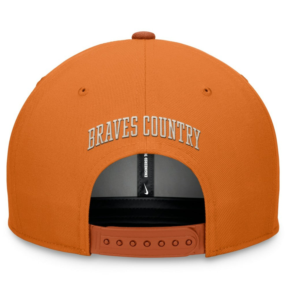 Atlanta Braves Nike Pro Dunk Performance Snapback Hat - Orange Hats