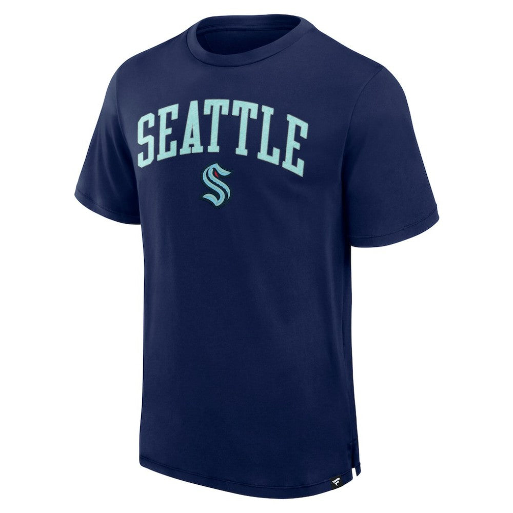 NHL Seattle Kraken Fanatics Elevated Pima T-Shirt - Navy