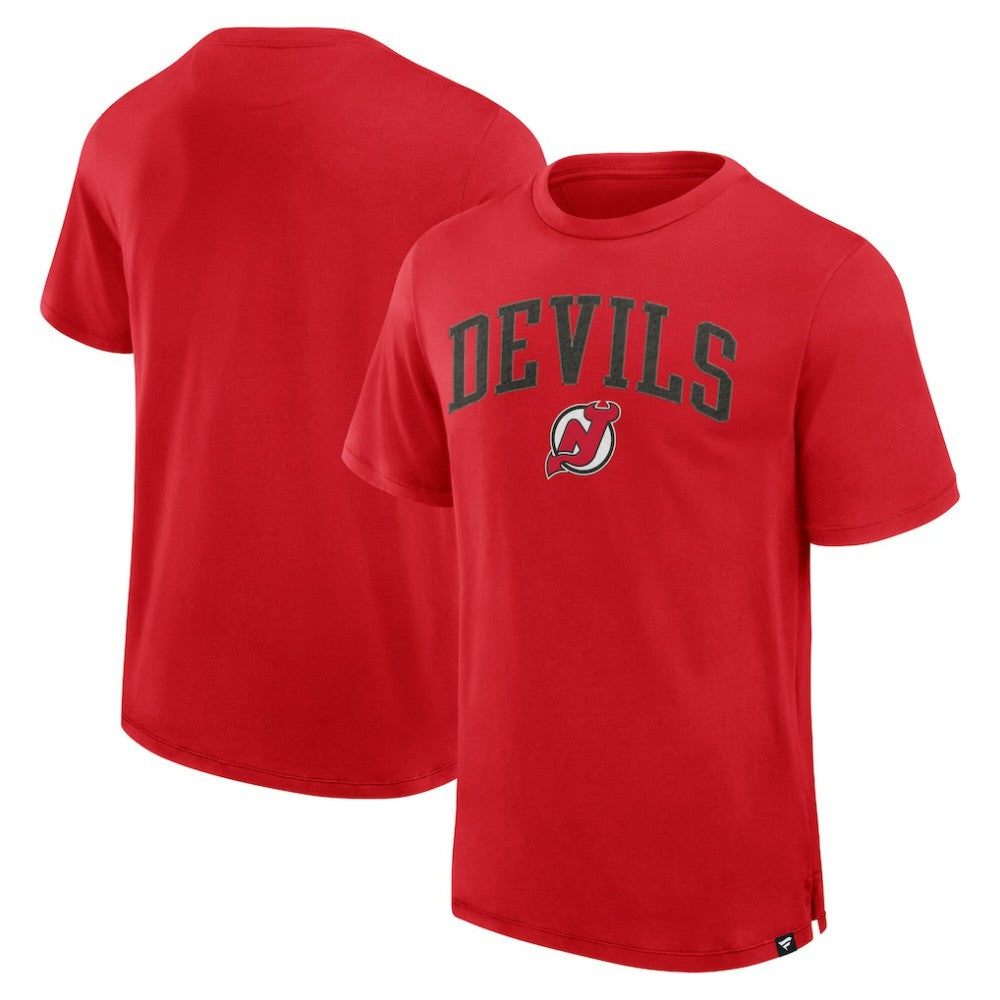 NHL New Jersey Devils Fanatics Elevated Pima T-Shirt - Red