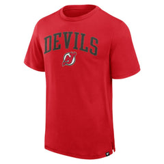 NHL New Jersey Devils Fanatics Elevated Pima T-Shirt - Red