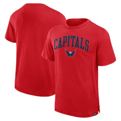 NHL Washington Capitals Fanatics Elevated Pima T-Shirt - Red