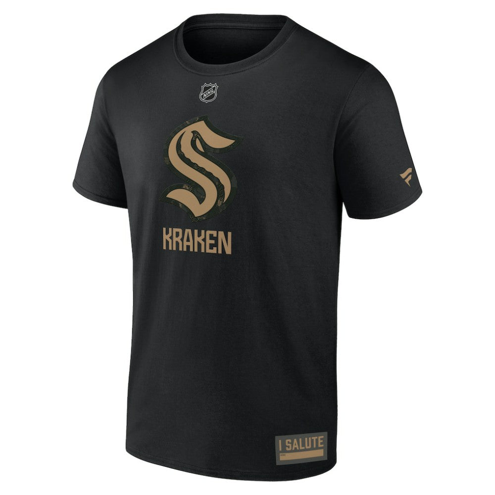 NHL Seattle Kraken Fanatics 2024 Military Appreciation T-Shirt - Black