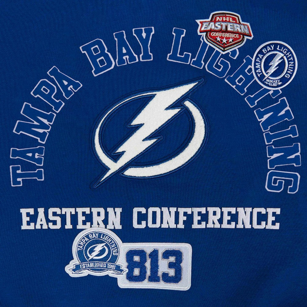NHL Tampa Bay Lightning Pro Standard Women's Area Code Cropped Pullover Sweatshirt - Blue