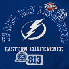 NHL Tampa Bay Lightning Pro Standard Women's Area Code Cropped Pullover Sweatshirt - Blue