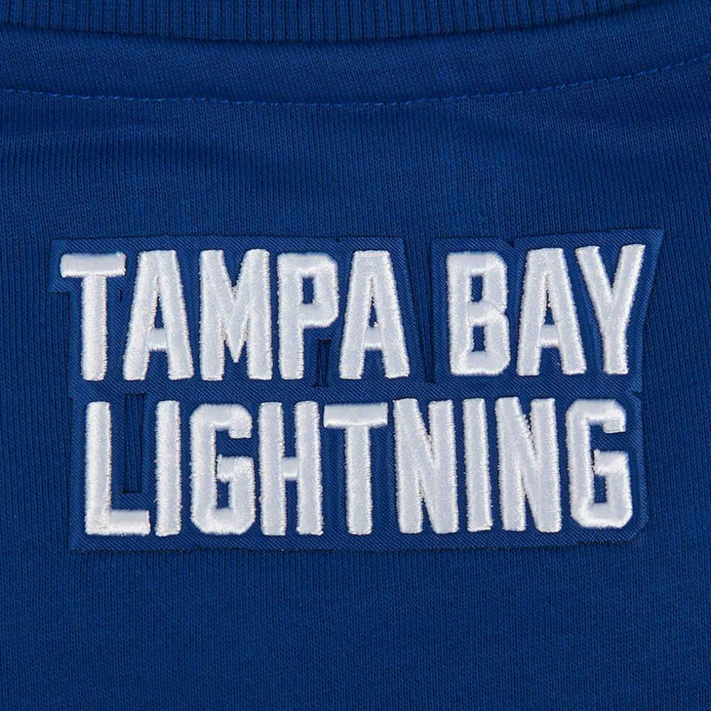 NHL Tampa Bay Lightning Pro Standard Women's Area Code Cropped Pullover Sweatshirt - Blue