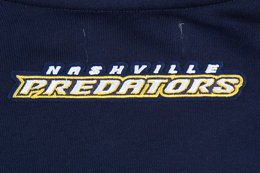 NHL Nashville Predators Pro Standard Women's Area Code Cropped Pullover Sweatshirt - Navy