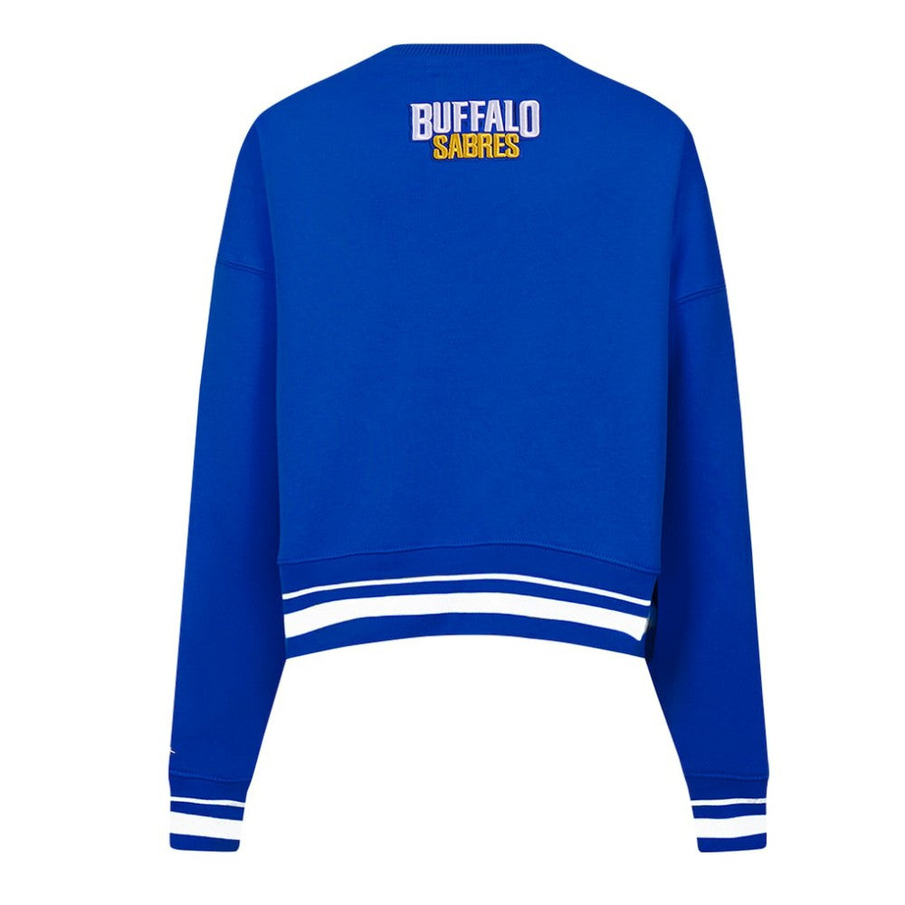 NHL Buffalo Sabres Pro Standard Women's Area Code Cropped Pullover Sweatshirt - Royal