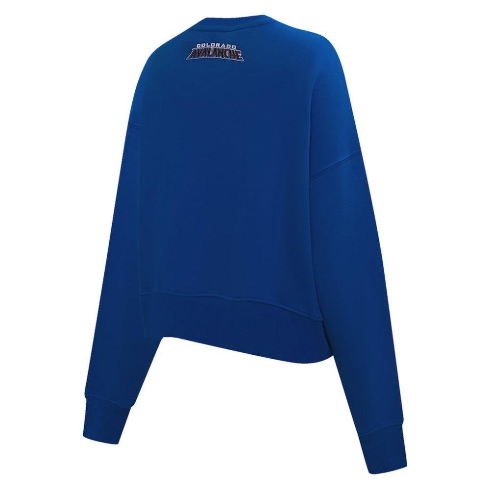 NHL Colorado Avalanche Pro Standard Women's Area Code Cropped Pullover Sweatshirt - Blue