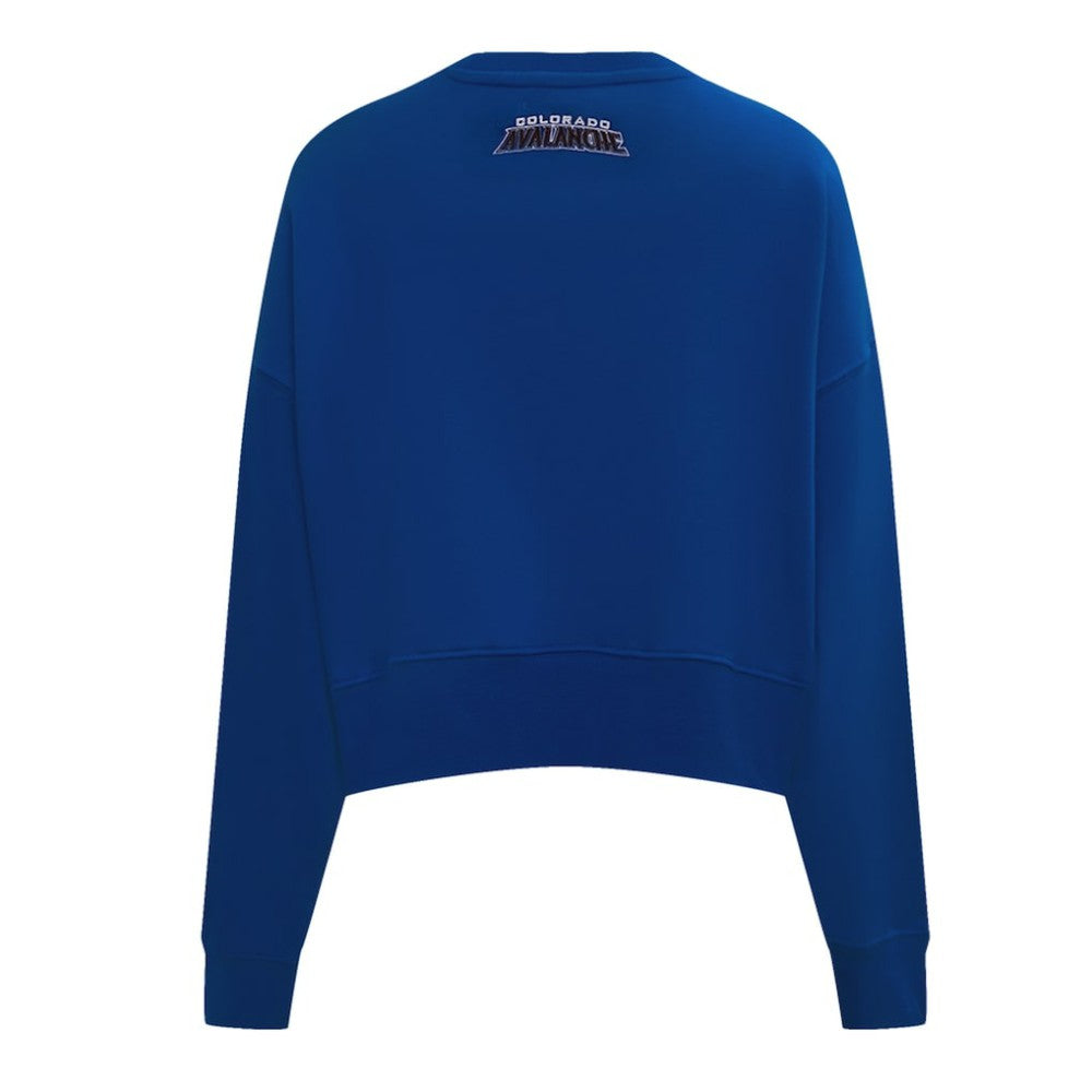 NHL Colorado Avalanche Pro Standard Women's Area Code Cropped Pullover Sweatshirt - Blue