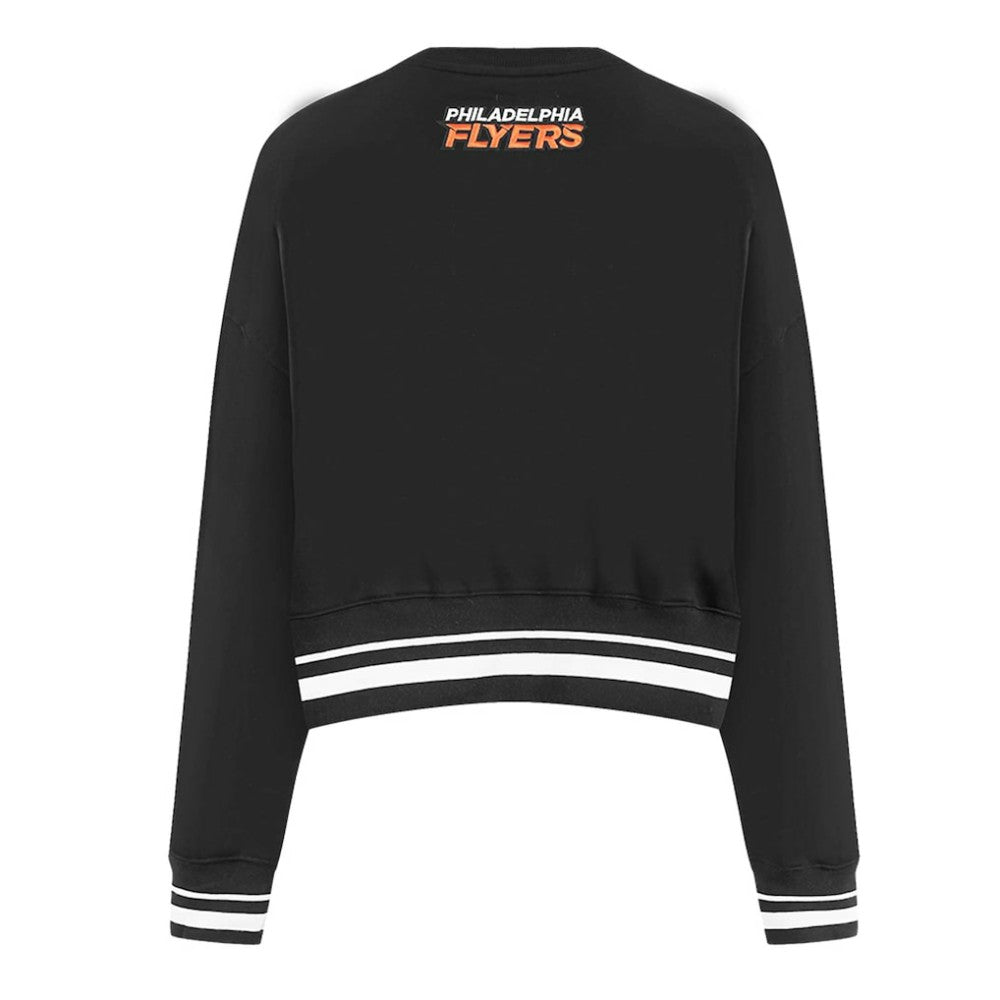 NHL Philadelphia Flyers Pro Standard Women's Area Code Cropped Pullover Sweatshirt - Black