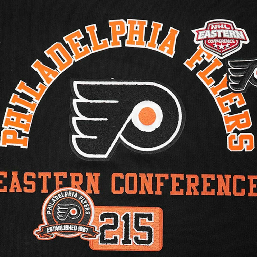 NHL Philadelphia Flyers Pro Standard Women's Area Code Cropped Pullover Sweatshirt - Black