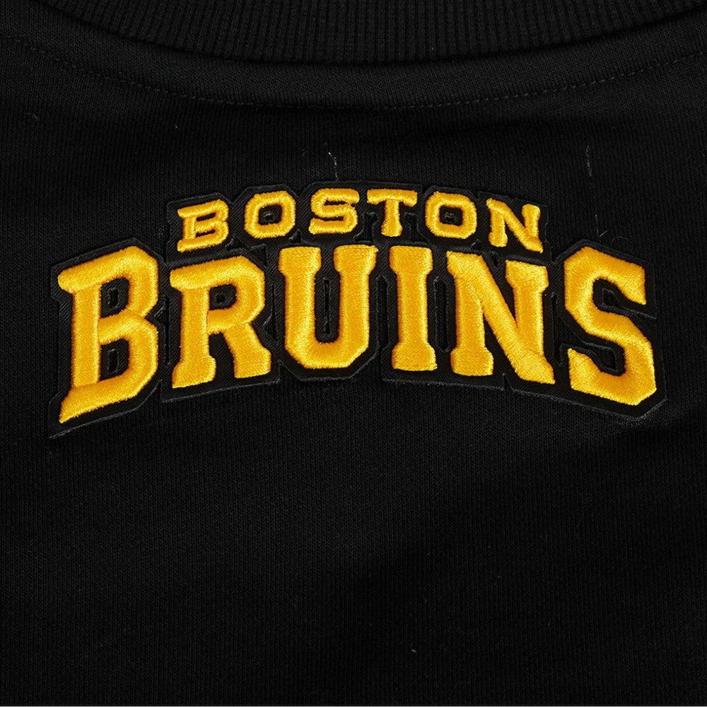 NHL Boston Bruins Pro Standard Women's Area Code Cropped Pullover Sweatshirt - Black