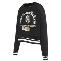NHL Vegas Golden Knights Pro Standard Women's Area Code Cropped Pullover Sweatshirt - Black