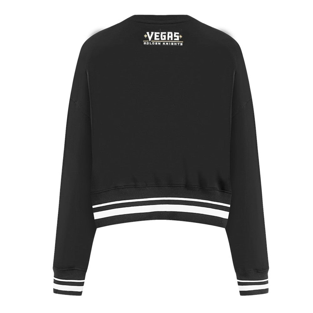NHL Vegas Golden Knights Pro Standard Women's Area Code Cropped Pullover Sweatshirt - Black