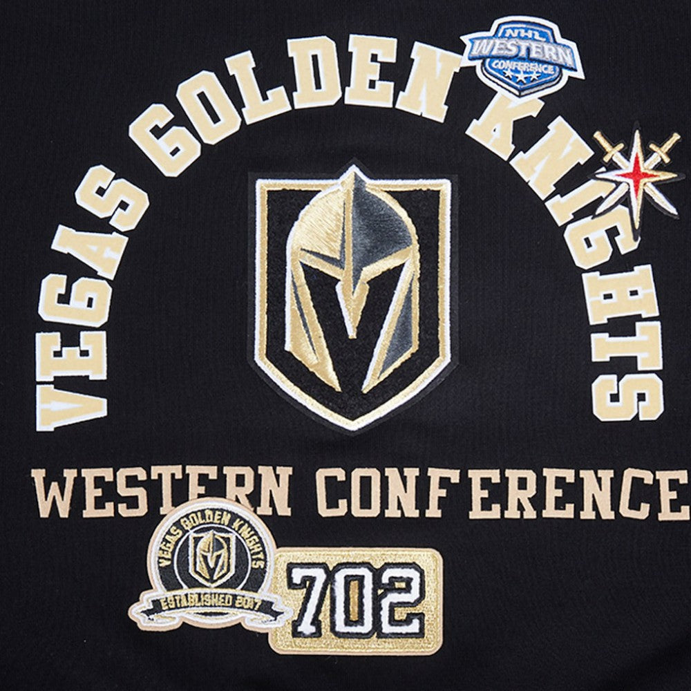 NHL Vegas Golden Knights Pro Standard Women's Area Code Cropped Pullover Sweatshirt - Black