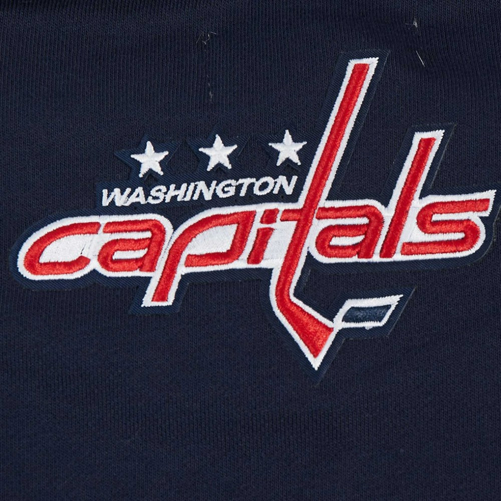 NHL Washington Capitals Pro Standard Women's Area Code Cropped Pullover Sweatshirt - Navy