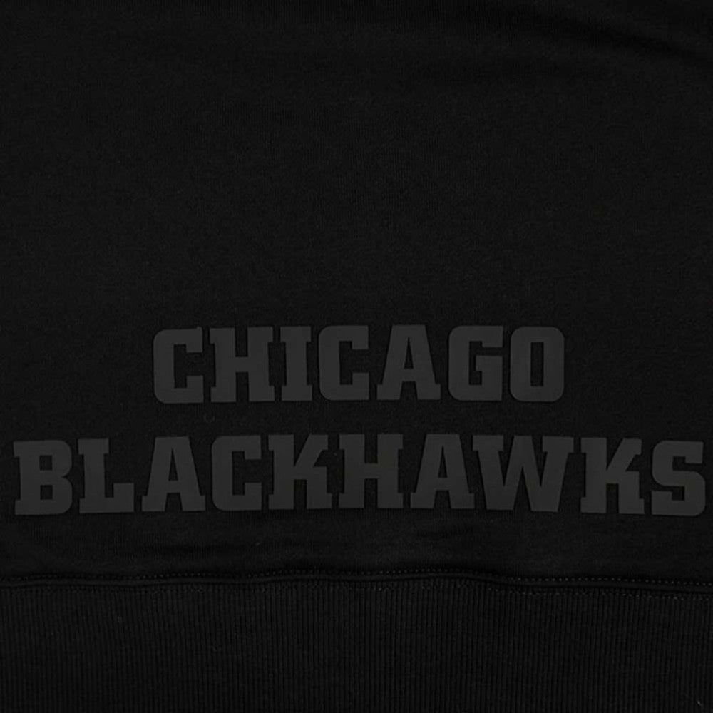 NHL Chicago Blackhawks Pro Standard Women's Jewels Cropped Pullover Hoodie - Black