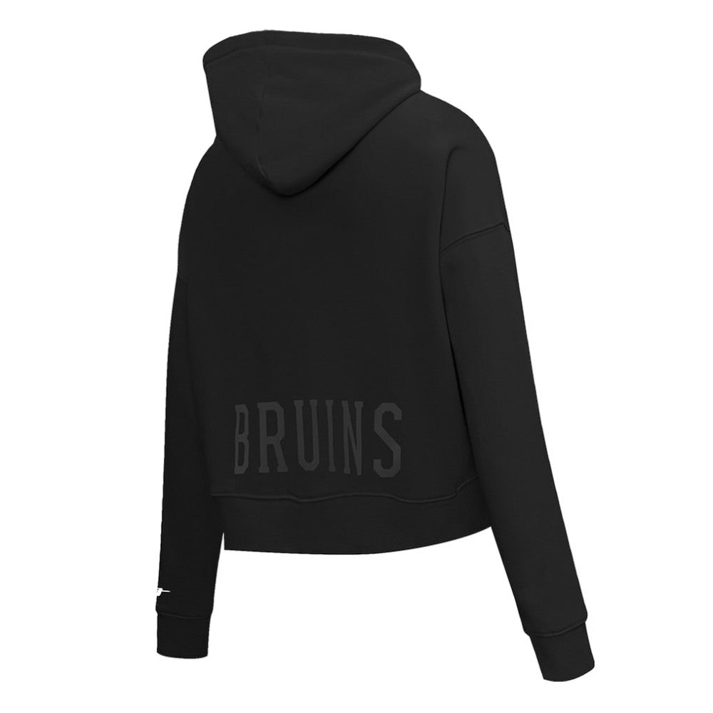 NHL Boston Bruins Pro Standard Women's Jewels Cropped Pullover Hoodie - Black