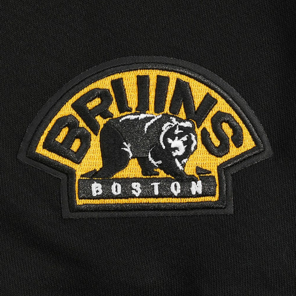 NHL Boston Bruins Pro Standard Women's Jewels Cropped Pullover Hoodie - Black