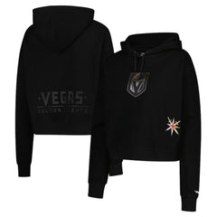 NHL Vegas Golden Knights Pro Standard Women's Jewels Cropped Pullover Hoodie - Black