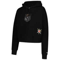 NHL Vegas Golden Knights Pro Standard Women's Jewels Cropped Pullover Hoodie - Black