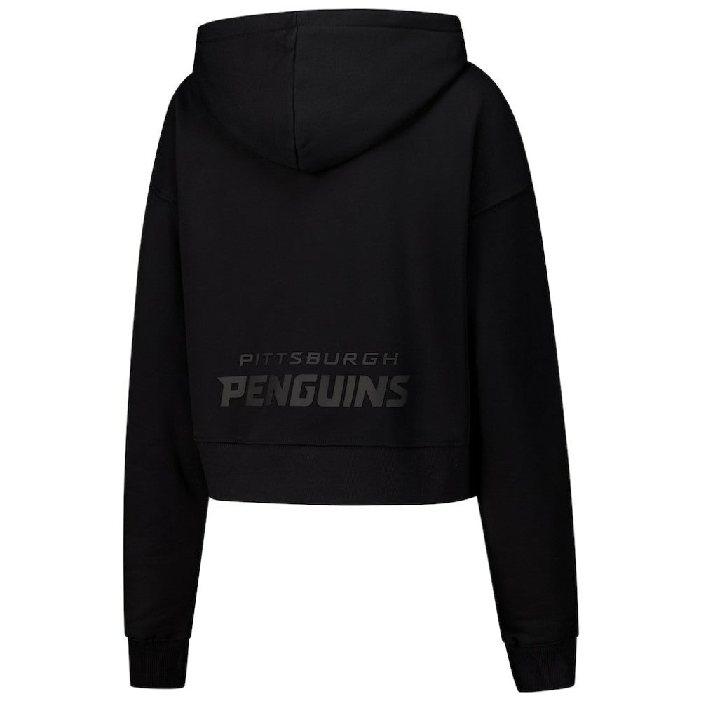 NHL Pittsburgh Penguins Pro Standard Women's Jewels Cropped Pullover Hoodie - Black