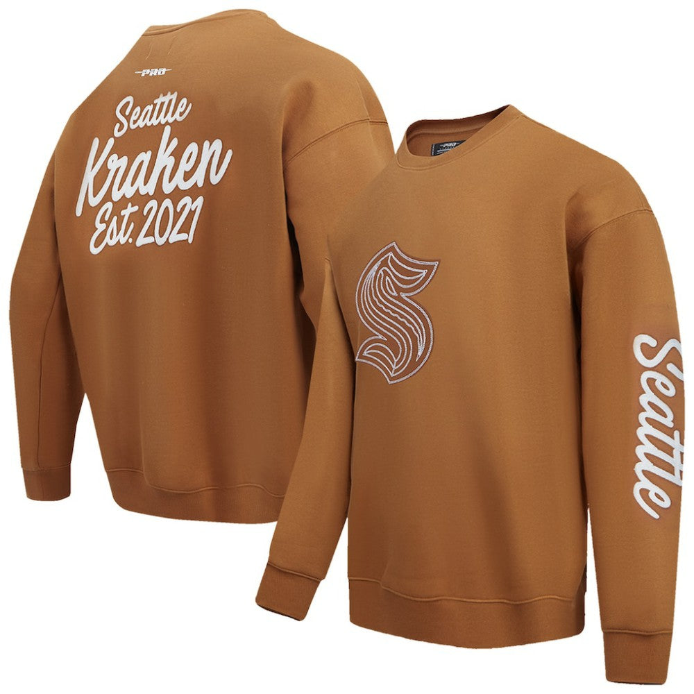 NHL Seattle Kraken Pro Standard Paint the City Pullover Sweatshirt - Brown