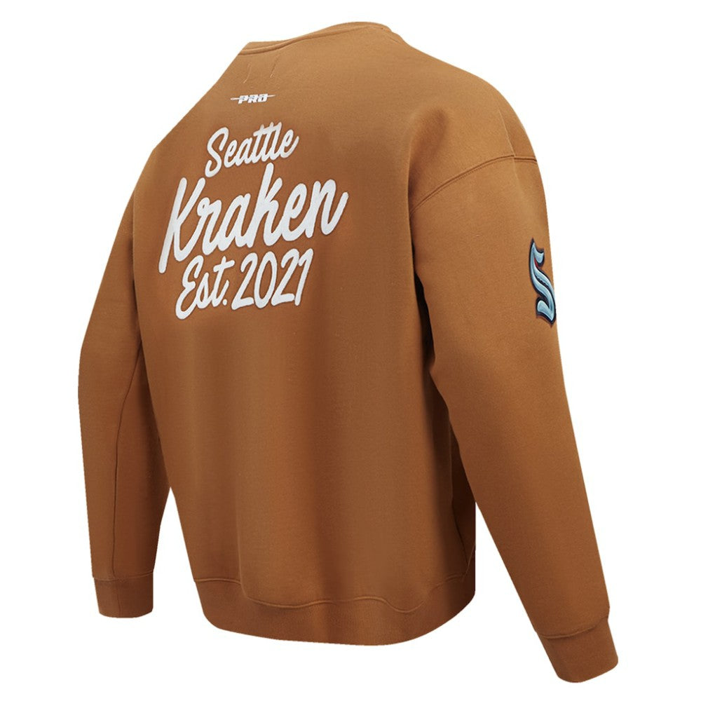 NHL Seattle Kraken Pro Standard Paint the City Pullover Sweatshirt - Brown