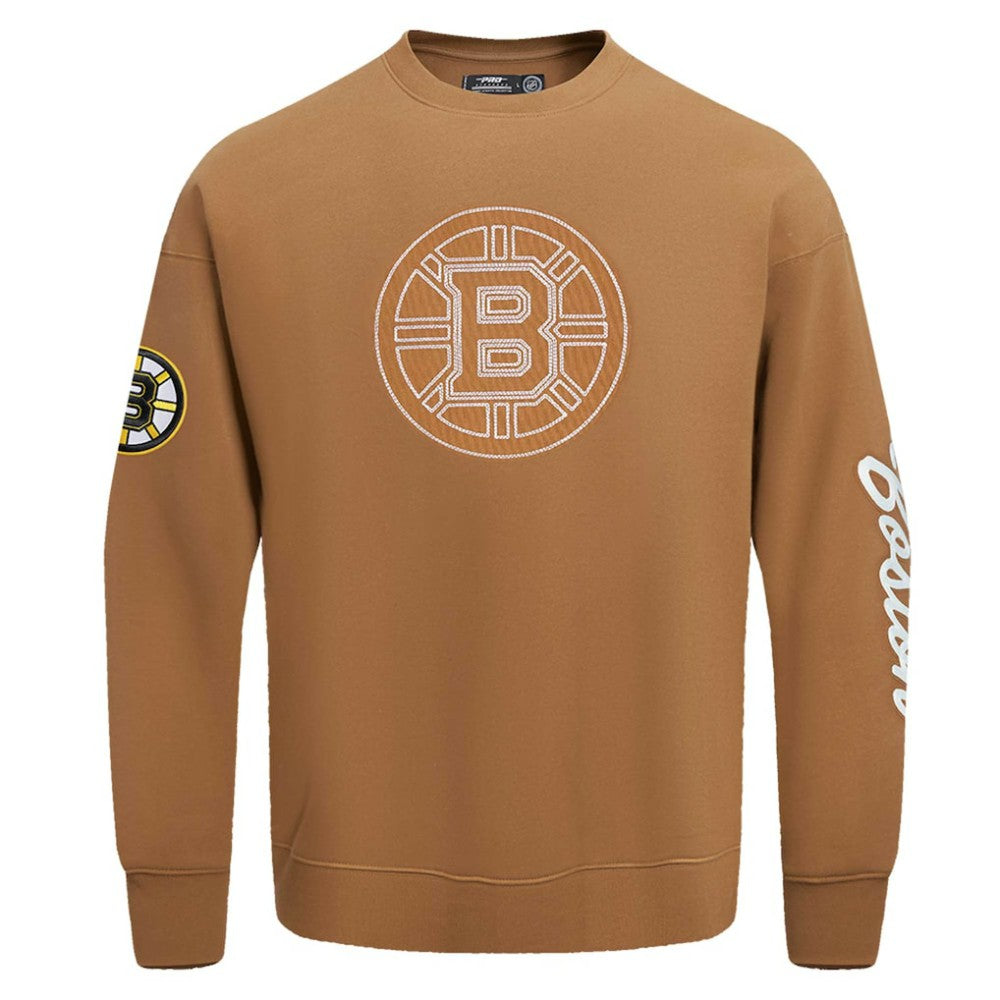 NHL Boston Bruins Pro Standard Paint the City Pullover Sweatshirt - Brown