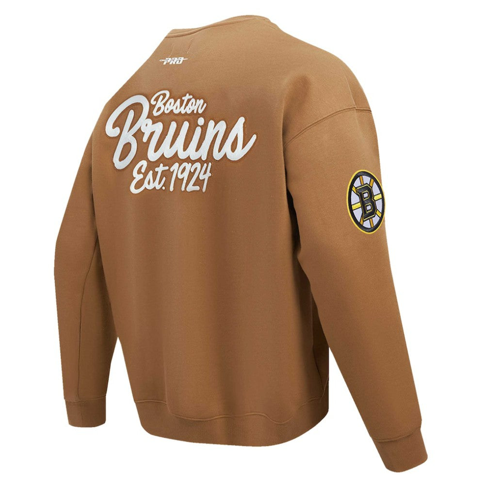 NHL Boston Bruins Pro Standard Paint the City Pullover Sweatshirt - Brown