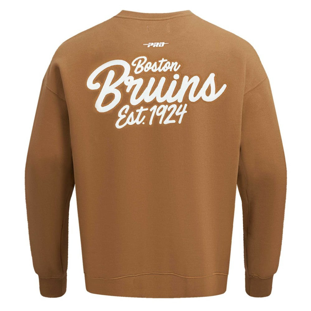 NHL Boston Bruins Pro Standard Paint the City Pullover Sweatshirt - Brown