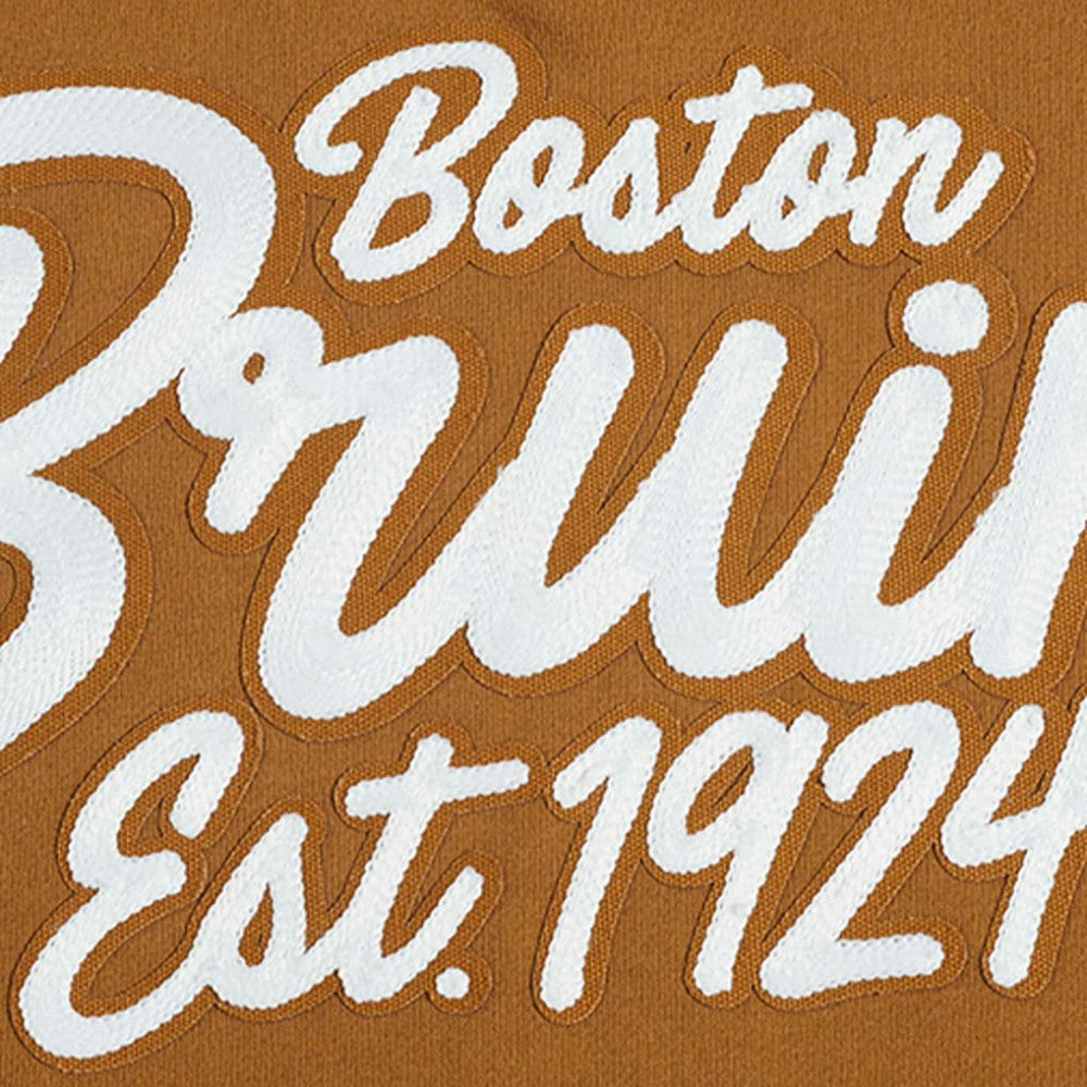 NHL Boston Bruins Pro Standard Paint the City Pullover Sweatshirt - Brown