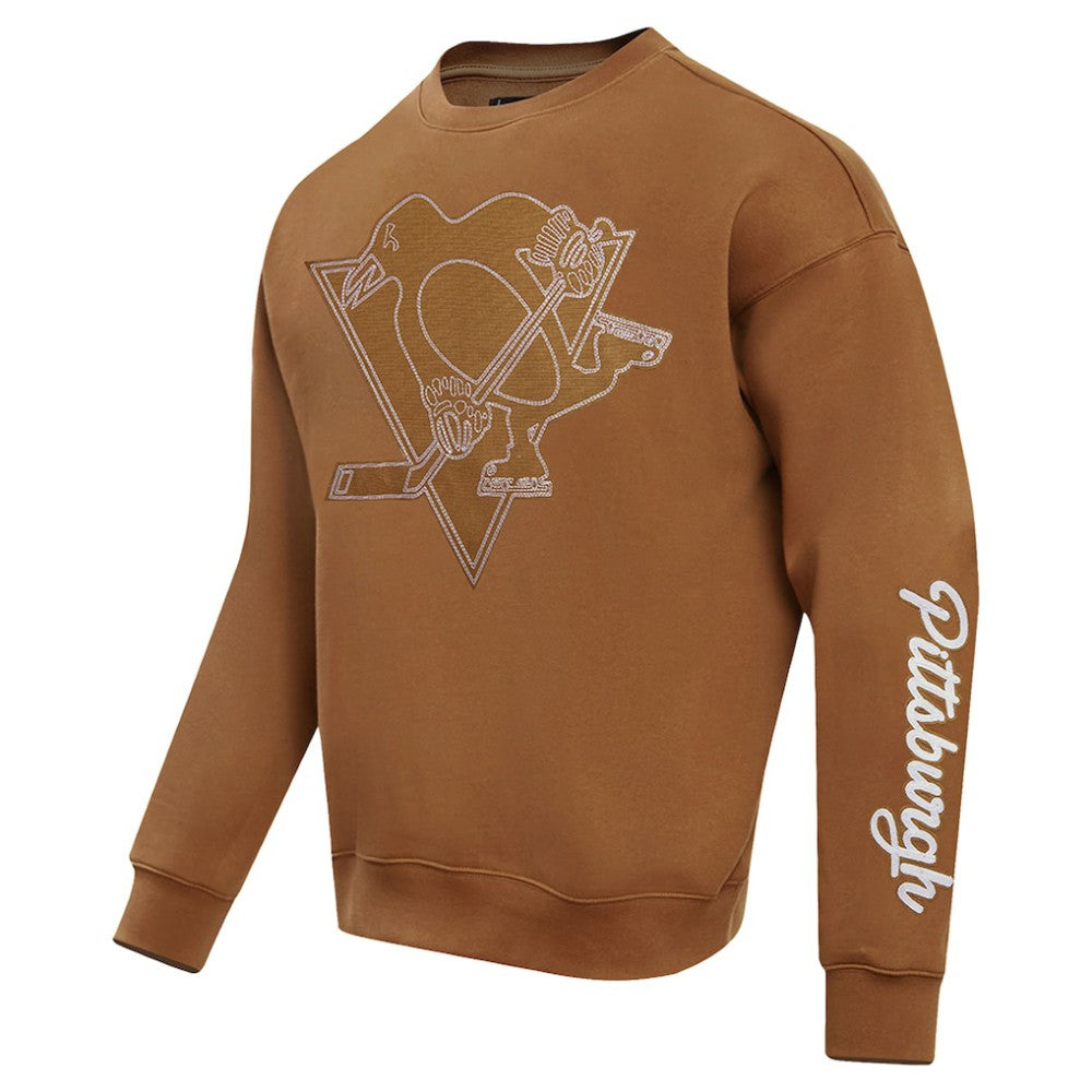 NHL Pittsburgh Penguins Pro Standard Paint the City Pullover Sweatshirt - Brown