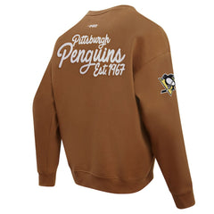 NHL Pittsburgh Penguins Pro Standard Paint the City Pullover Sweatshirt - Brown