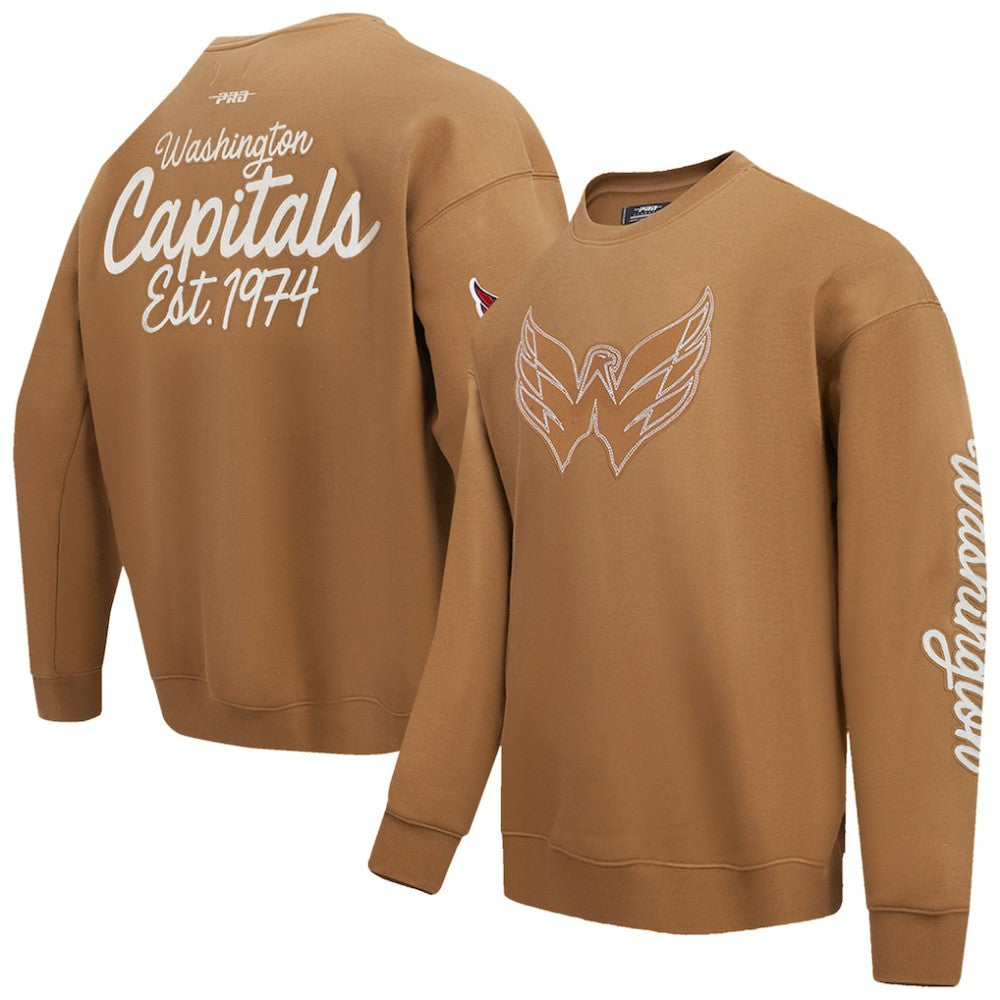 NHL Washington Capitals Pro Standard Paint the City Pullover Sweatshirt - Brown