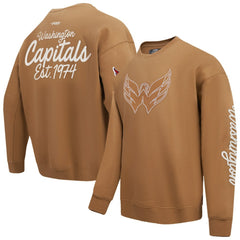 NHL Washington Capitals Pro Standard Paint the City Pullover Sweatshirt - Brown